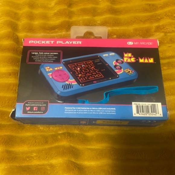My Arcade Pocket Player Handheld Game Console with 3 Built In Games. New in box! - Picture 3 of 4
